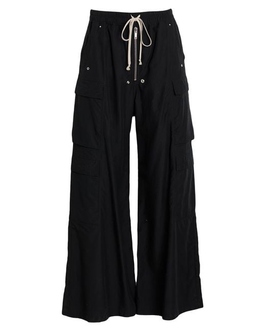 Rick Owens Black Pants Tencel for men