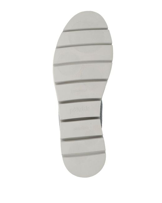 Pànchic Gray Sneakers Leather, Textile Fibers for men