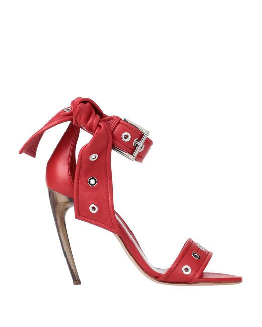 Sandalias Alexander McQueen de Cuero de color Rojo | Lyst
