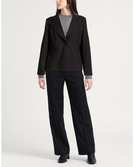 Try Me Black Blazer Cotton, Polyester, Elastane