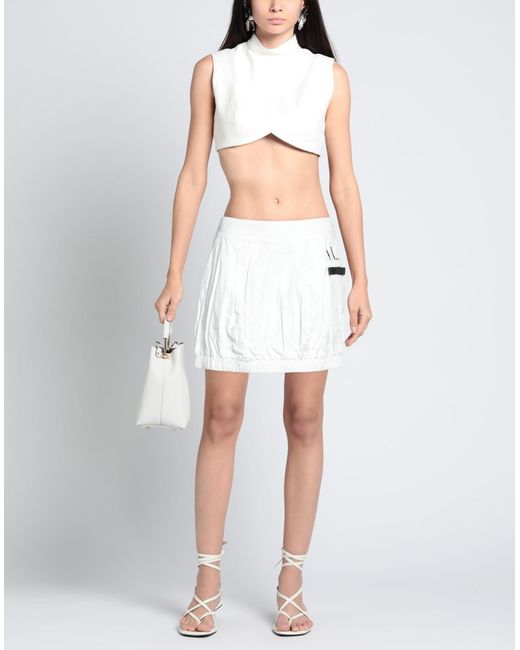 Armani Exchange White Mini Skirt