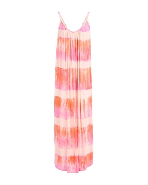 NOUS ANTWERP Pink Coral Maxi Dress Modal, Silk