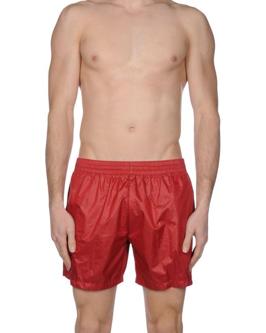 Dior Red Swimming Trunks for men