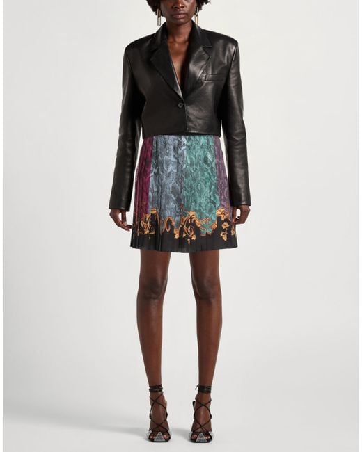 Versace Jeans Couture Black Mini Skirt Polyester