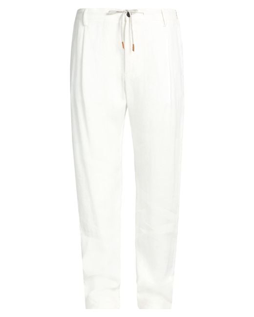 Eleventy White Pants Linen for men