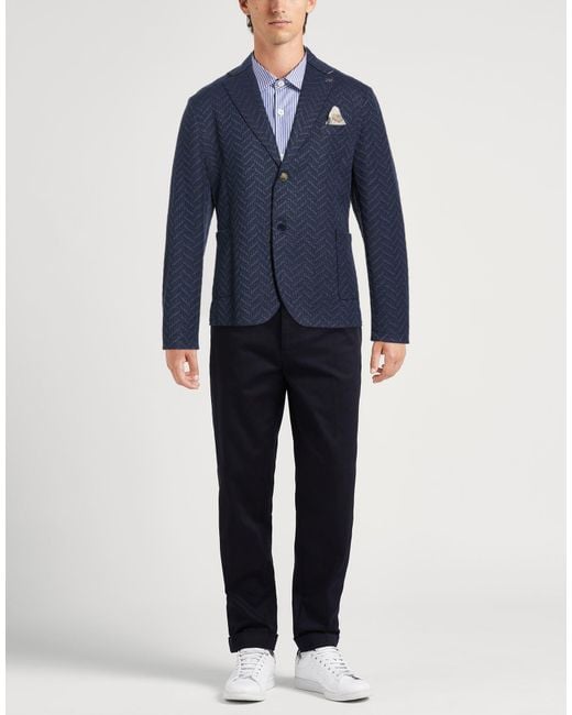 Bob Blue Midnight Blazer Polyester, Polyamide, Viscose, Cotton for men