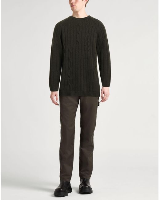 Daniele Fiesoli Black Military Sweater Merino Wool for men