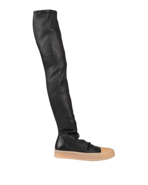 Rick Owens White Knee Boots