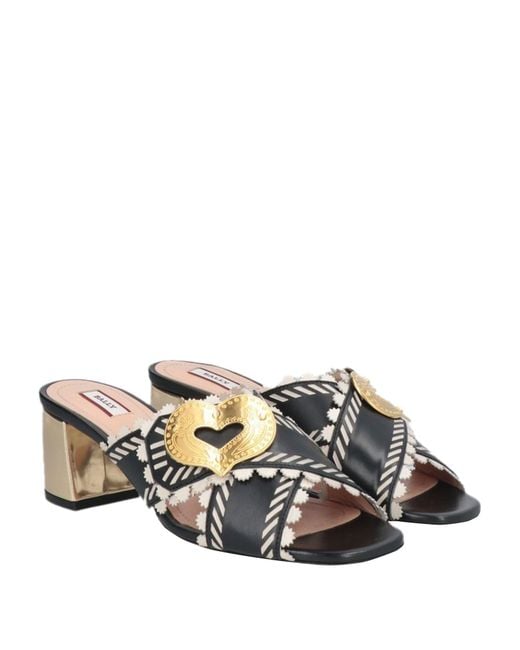 Bally Metallic Sandals Lambskin