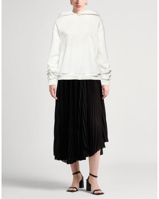 Acne White Sweatshirt Organic Cotton, Recycled Polyester