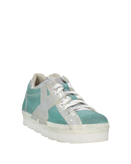 O.x.s. Green Sneakers Leather