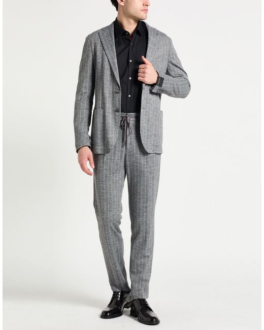 Tagliatore Gray Suit Virgin Wool, Acrylic, Polyamide for men