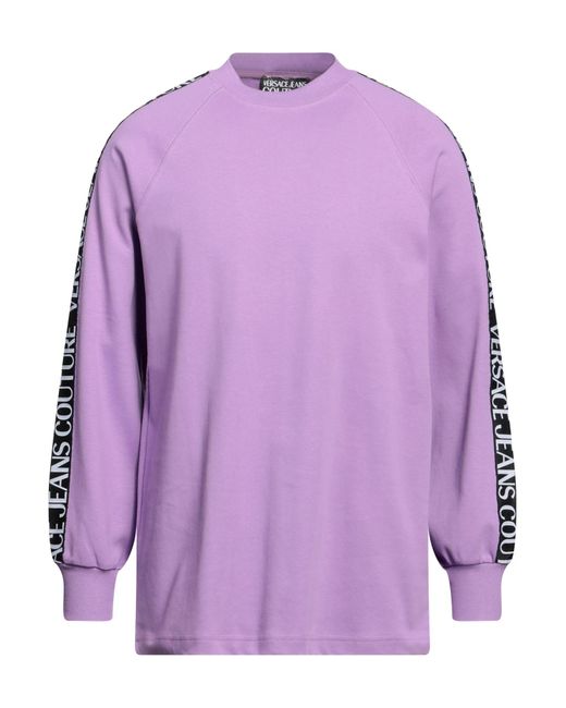 Versace Purple Sweatshirt Cotton, Elastane for men
