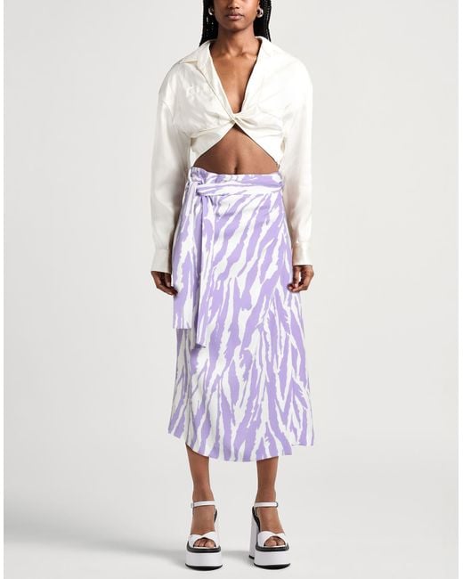 Jupe Midi MSGM en coloris Purple
