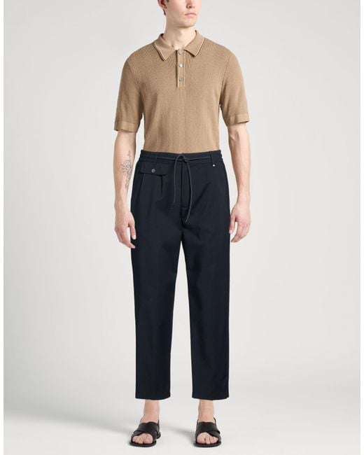 Berna Blue Midnight Pants Cotton, Polyamide, Elastane for men