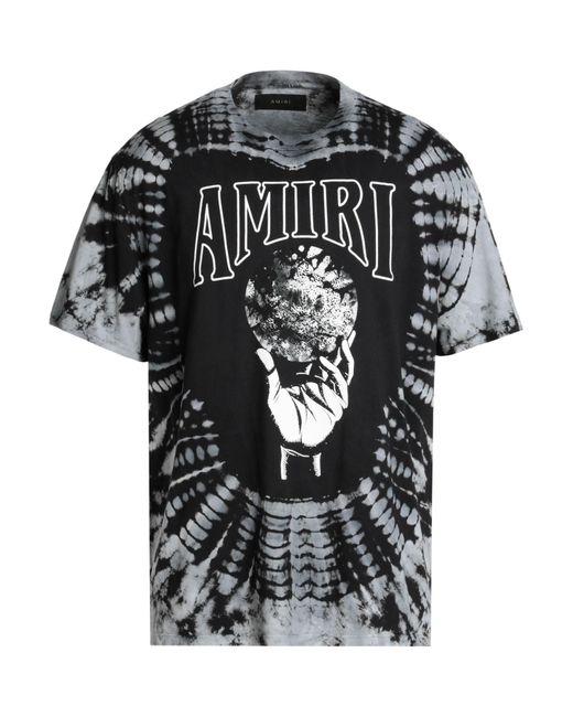 Amiri Black Tie-dye Cotton T-shirt for men