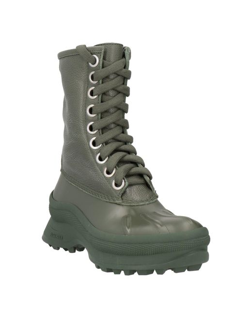 Jil Sander Green Ankle Boots