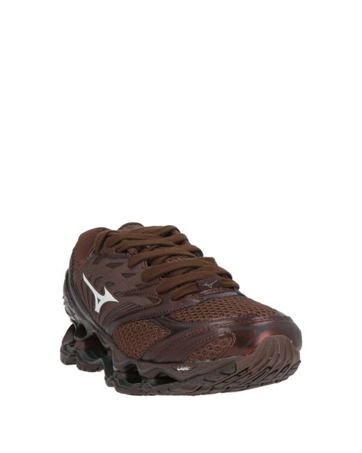 Mizuno Brown Chocolate Sneakers Textile Fibers, Synthetic Material