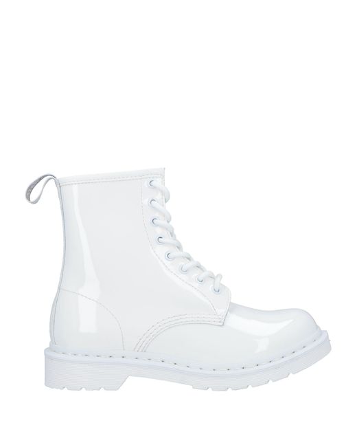 Dr. Martens White Ankle Boots