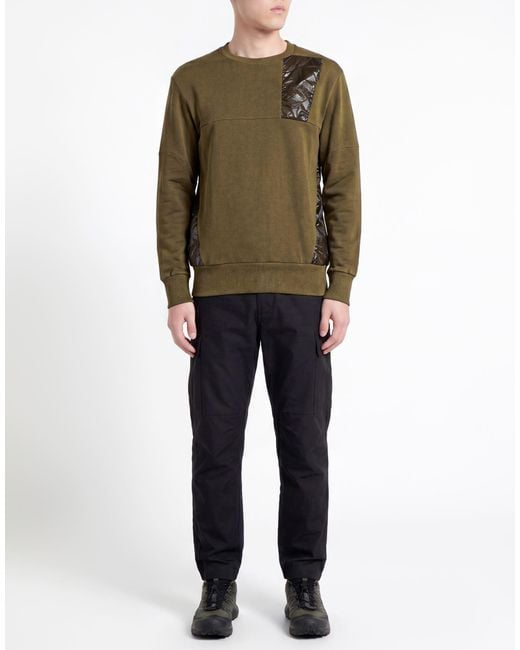 PMDS PREMIUM MOOD DENIM SUPERIOR Green Military Sweatshirt Cotton for men