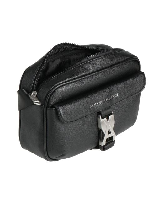 ARMANI EXCHANGE Black Cross-Body Bag Polyester, Polyurethane for men