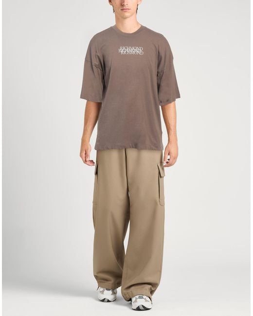 John Richmond Brown T-Shirt Cotton for men