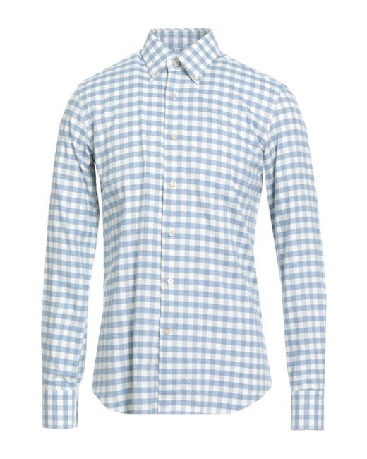 Alessandro Gherardi Blue Sky Shirt Cotton, Cashmere for men