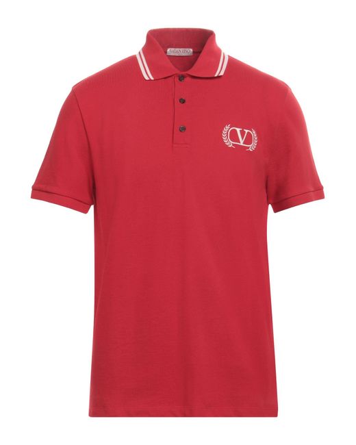 Valentino Garavani Red Polo Shirt for men