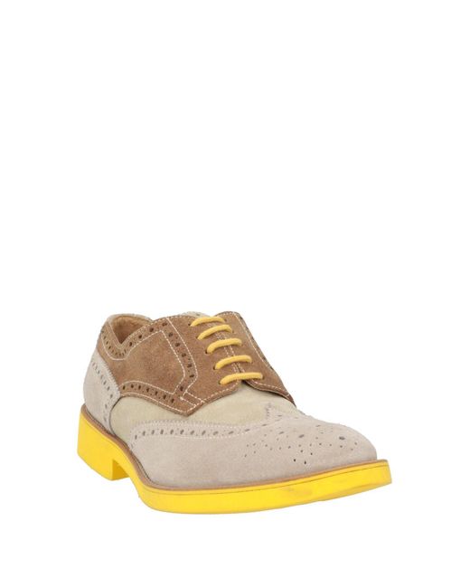 Doucal's Yellow Light Lace-Up Shoes Leather for men