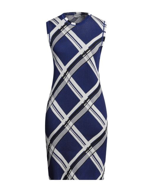 Burberry Blue Check Silk Dress