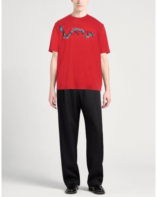 Lanvin Red T-Shirt Cotton for men