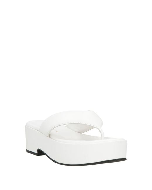 Liviana Conti White Thong Sandals