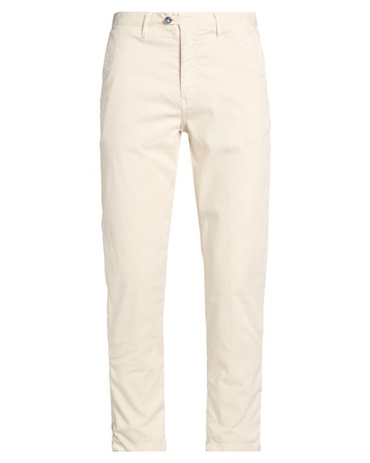Berna Natural Cream Pants Cotton, Polyester, Elastane for men