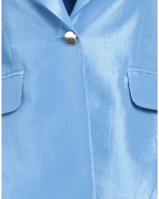 Nora Barth Blue Blazer Polyester, Viscose, Elastane