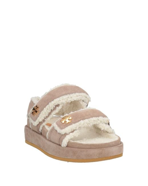 Tory Burch Natural Sandals Leather, Polyester