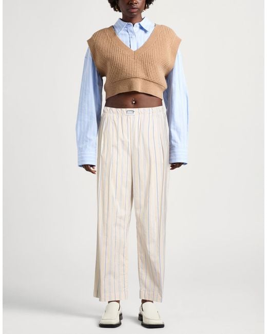 Ottod'Ame White Pants Cotton, Polyamide, Elastane