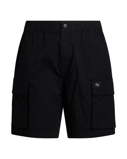 Calvin Klein Black Shorts & Bermuda Shorts Cotton, Elastane for men