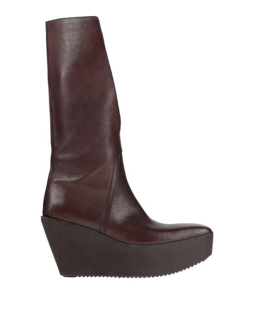 Rick Owens Brown Boot Leather for men