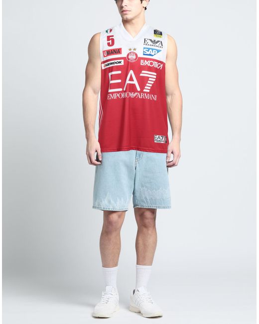 EA7 Red Tank Top for men