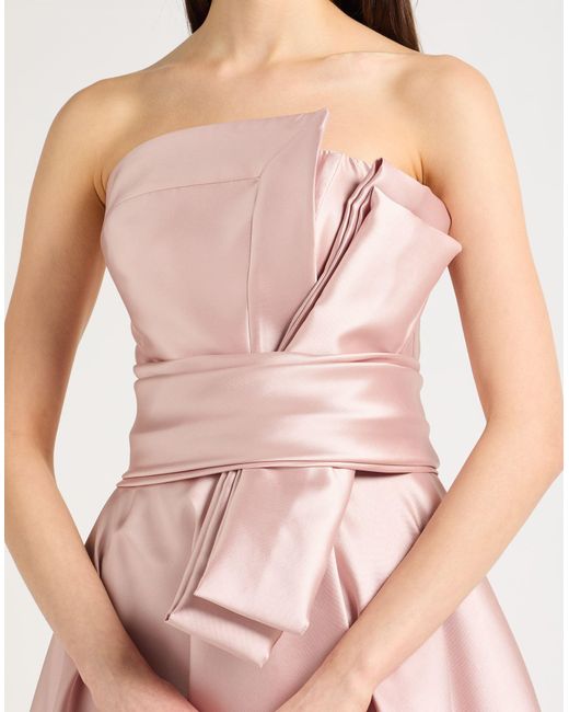 ATELIER LEGORA Pink Midi Dress Polyester, Silk