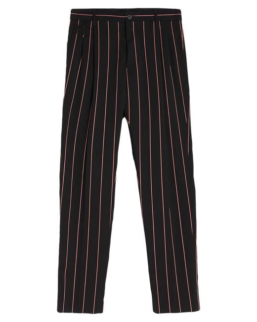 Dolce & Gabbana Black Pants Polyester, Virgin Wool, Cotton, Elastane for men