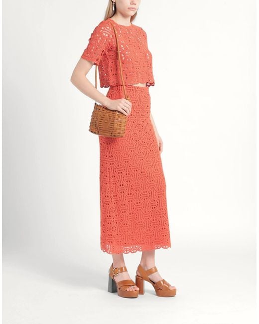MAX&Co. Red Maxi Skirt