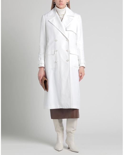 Kiton White Overcoat & Trench Coat