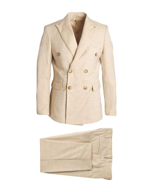 MULISH Natural Suit Polyester, Viscose, Elastane for men