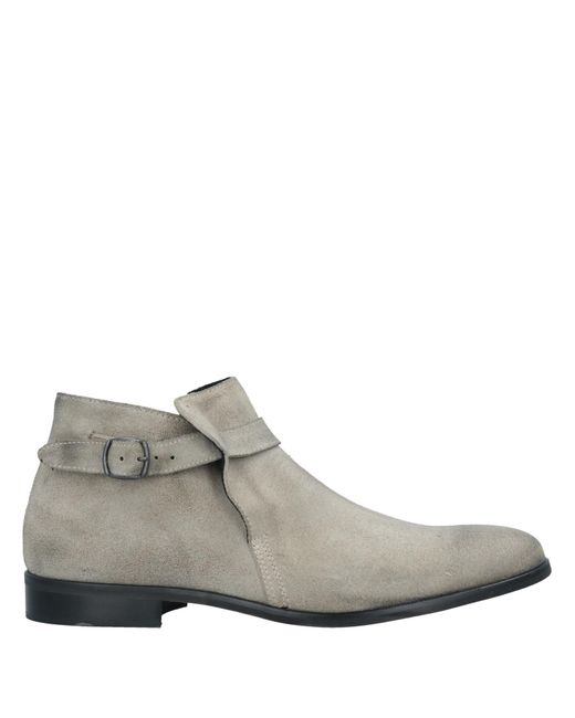 Daniele Alessandrini Gray Light Ankle Boots Soft Leather for men