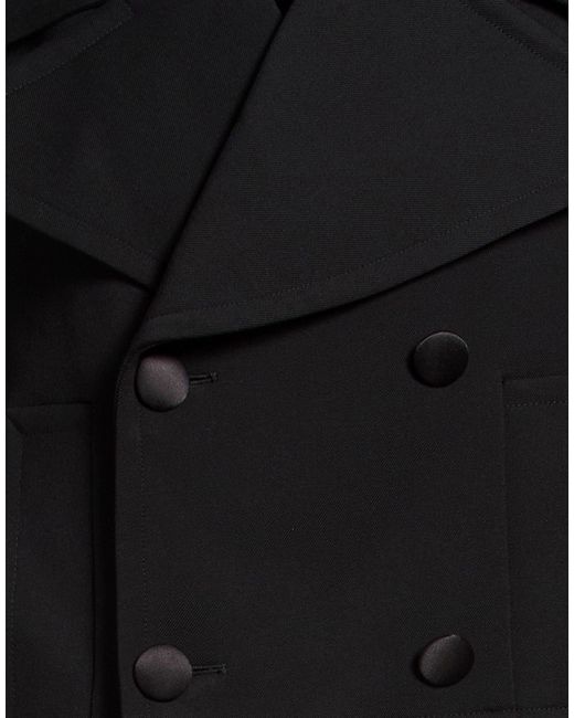 Dolce & Gabbana Black Jacket Virgin Wool, Silk, Elastane, Polyester