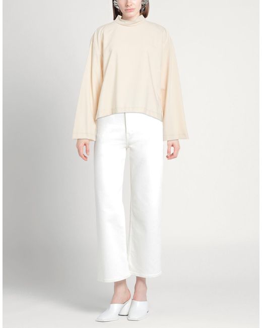 Kaos White Cream Pants Viscose, Polyamide, Elastane