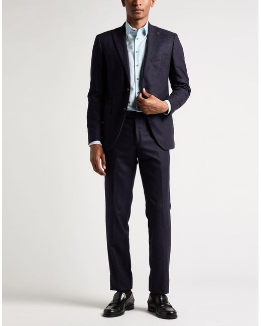 Tagliatore Blue Suit Virgin Wool, Elastane for men