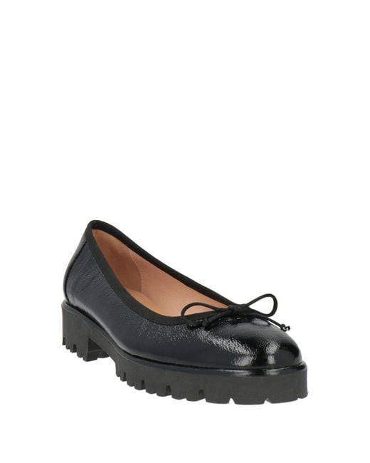 Status Black Ballet Flats Leather
