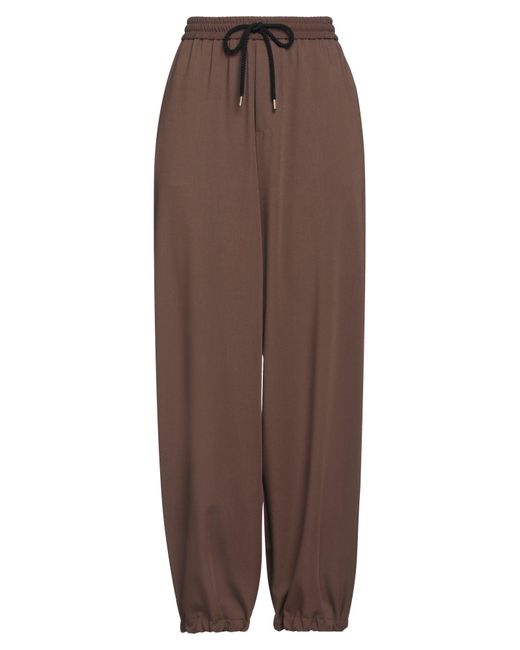 Cellar Door Brown Pants Polyester, Viscose, Elastane